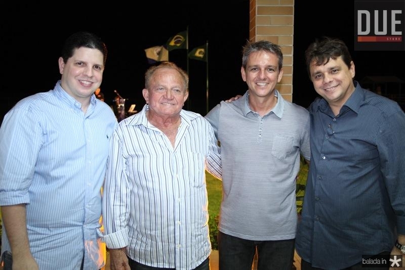 Omero Silva, Edson Sa, Coronel Fontenele(comandante da base aerea) e Ricardo Teixeira