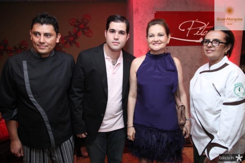 Chef Fredy Romero, Felipe e Lenise Queiroz Rocha e Marana Fliglioulo