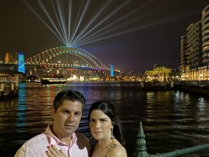 Pompeu Vasconcelos e Marília Quintão em Sydney 