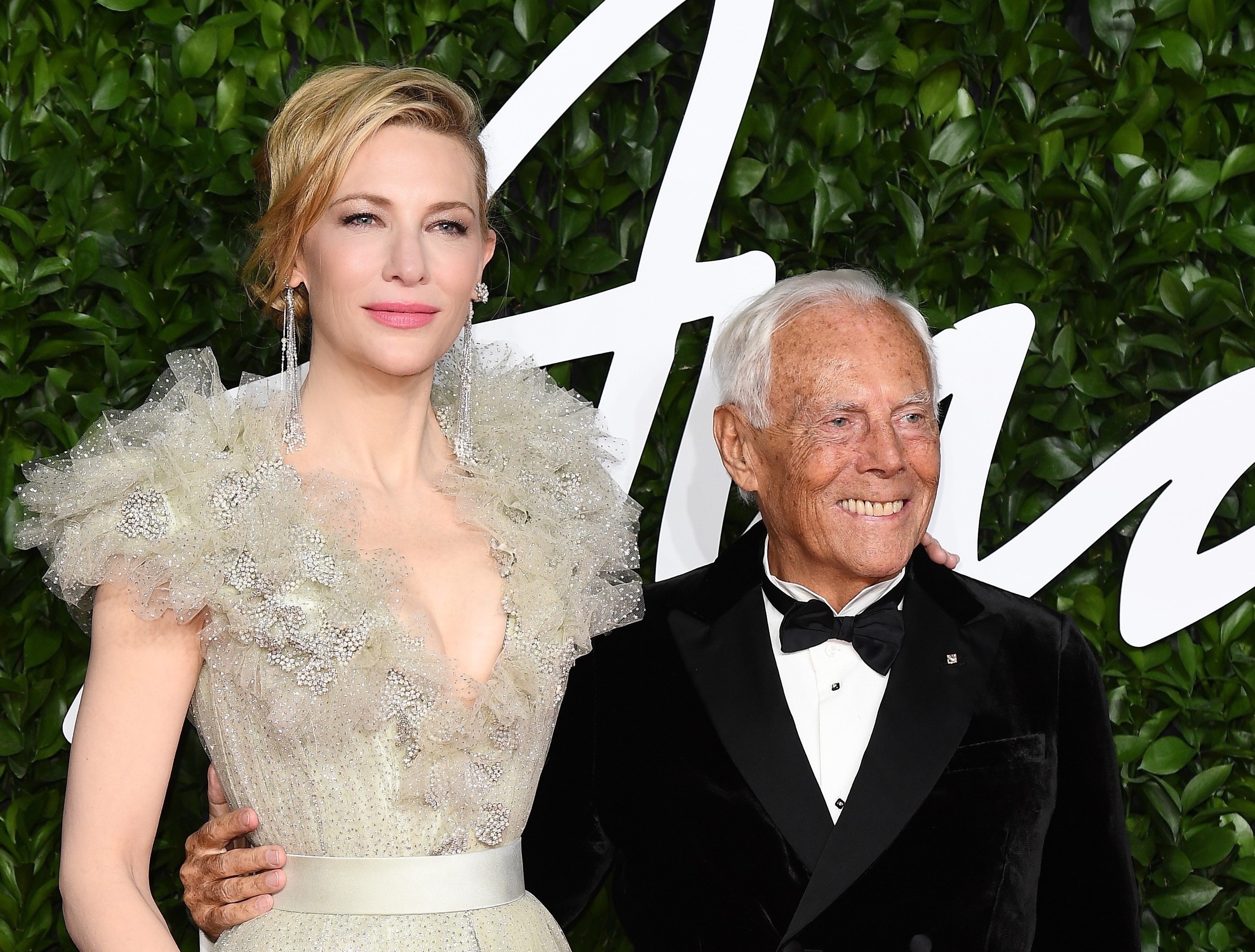 Giorgio Armani recebe homenagem durante o British Fashion Awards 2019 Giorgio Armani recebe homenagem durante o British Fashion Awards 2019