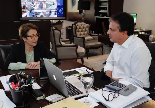 Camilo Santana recebe titular do Mapa, Tereza Crista, e fala sobre desenvolvimento no Nordeste Camilo Santana recebe titular do Mapa, Tereza Crista, e fala sobre desenvolvimento no Nordeste
