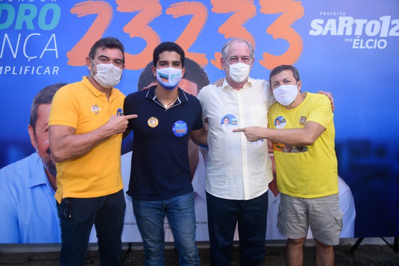 Corrida Eleitoral - Ciro Gomes, Élcio Batista e Socorro França prestigiam a inauguração do comitê de Pedro França