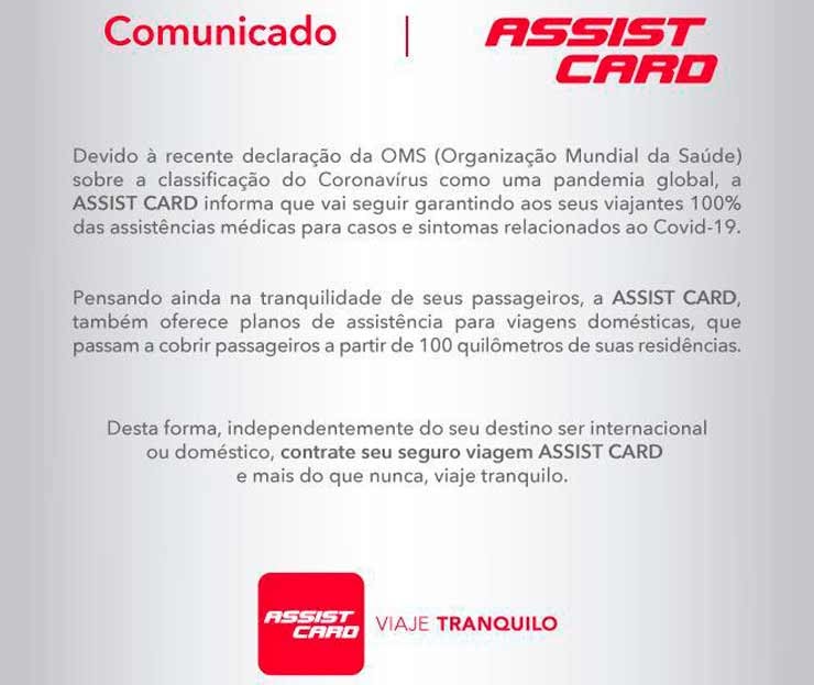 Comunicado Da Assist Card