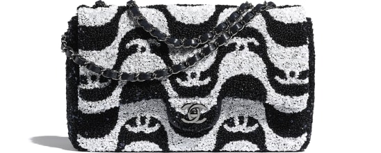 Flap Bag White Navy Blue Sequins Ruthenium Finish Metal Sequins Ruthenium Finish Metal Packshot Default As2407b05112c4511 8835235348510