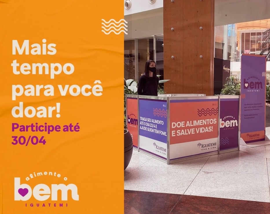 Iguatemi Fortaleza prorroga campanha “Alimente o Bem” Iguatemi Fortaleza prorroga campanha “Alimente o Bem”